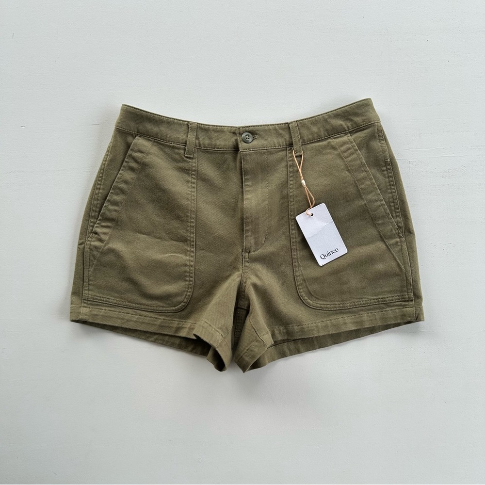 Quince Olive Women's Cotton Stretch Utility Shorts